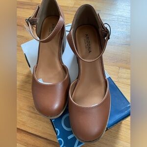 Arizona Jean Co. Mary Jane shoes, Size: 7.5, Color: Cognac